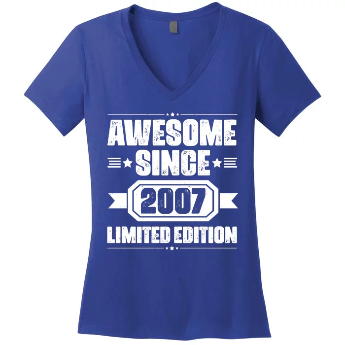 Awesome Since 2007 Limited Edition Women's V-Neck T-Shirt