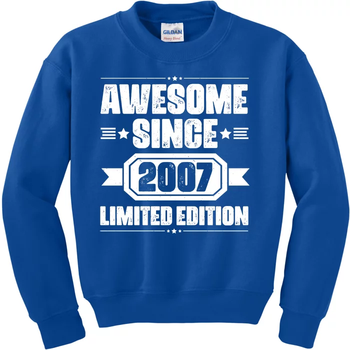 Awesome Since 2007 Limited Edition Kids Sweatshirt