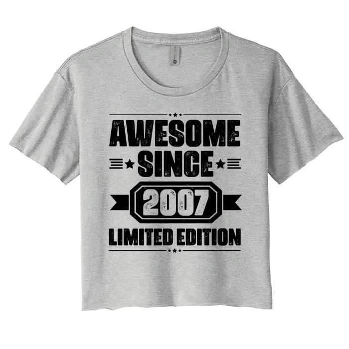 Awesome Since 2007 Limited Edition Women's Crop Top Tee