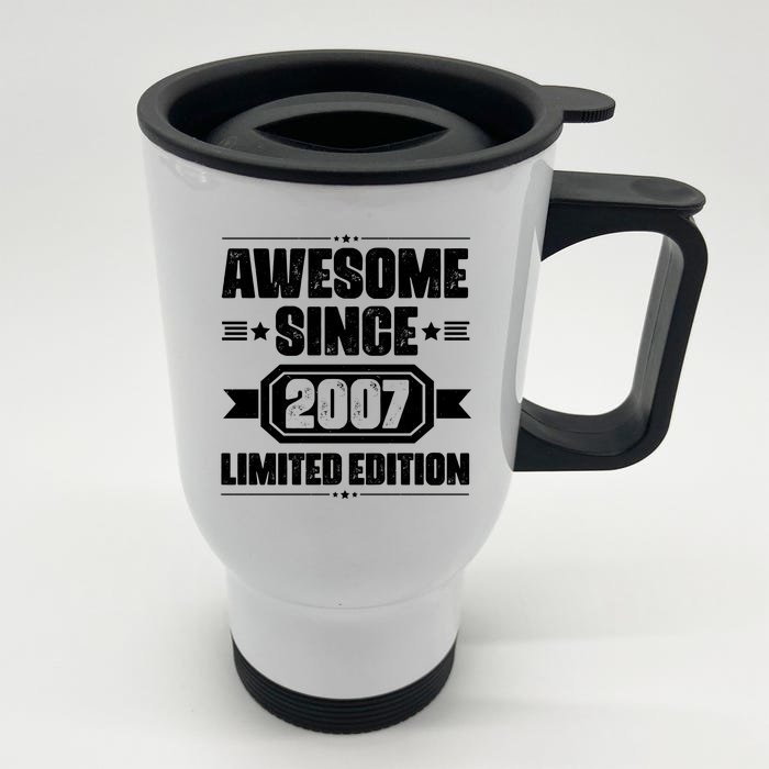 Awesome Since 2007 Limited Edition Front & Back Stainless Steel Travel Mug