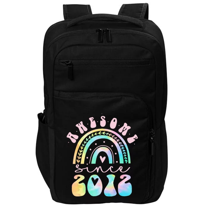 Awesome Since 2012 11 Year Old Rainbow Tie Dye 11th Birthday Impact Tech Backpack