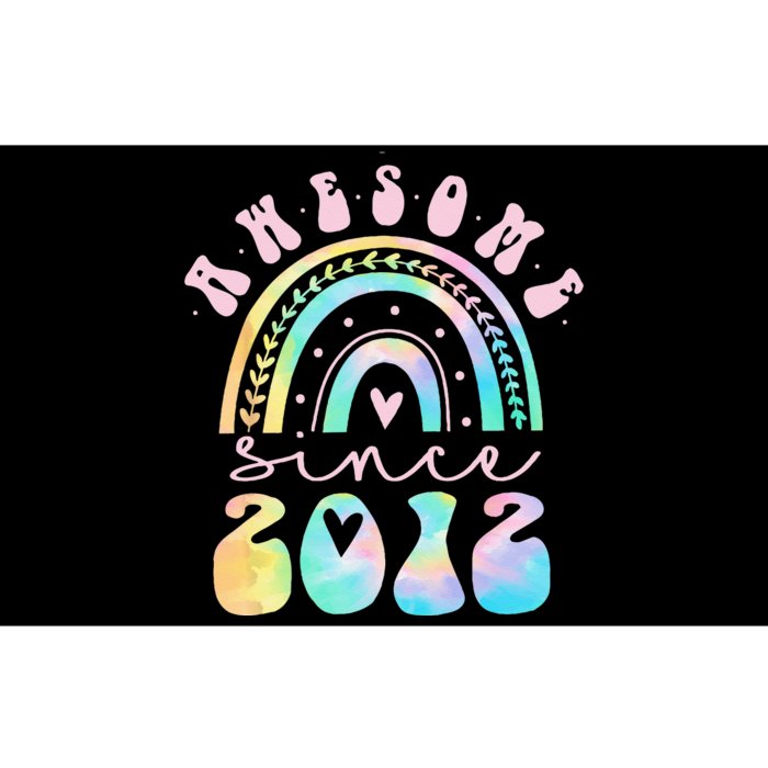 Awesome Since 2012 11 Year Old Rainbow Tie Dye 11th Birthday Bumper Sticker