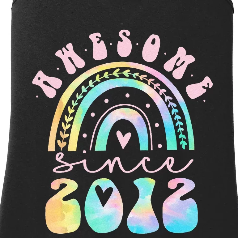 Awesome Since 2012 11 Year Old Rainbow Tie Dye 11th Birthday Ladies Essential Tank