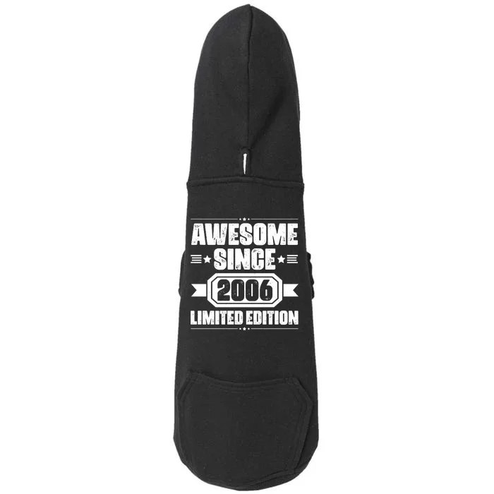 Awesome Since 2006 Limited Edition Birthday Doggie 3-End Fleece Hoodie