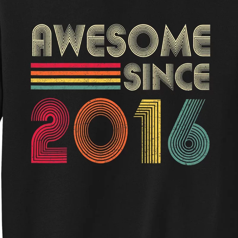 Awesome Since 2016 6th Birthday Retro Tall Sweatshirt