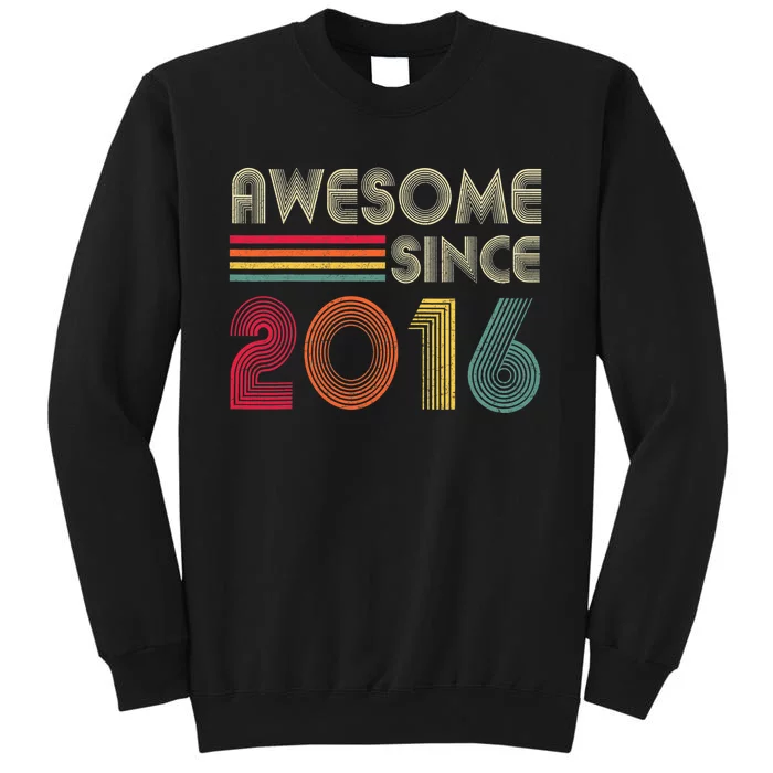 Awesome Since 2016 6th Birthday Retro Tall Sweatshirt