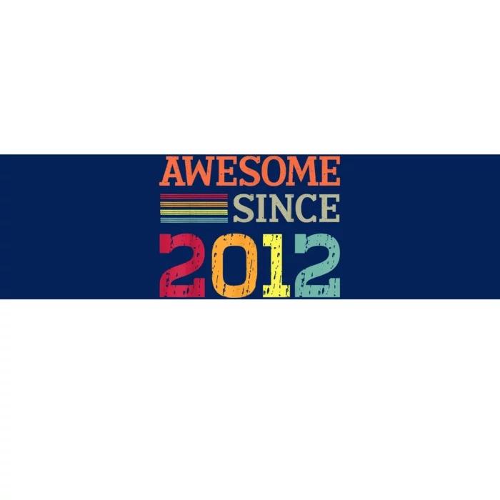 Awesome Since 2012 11th Birthday Retro Vintage Bumper Sticker