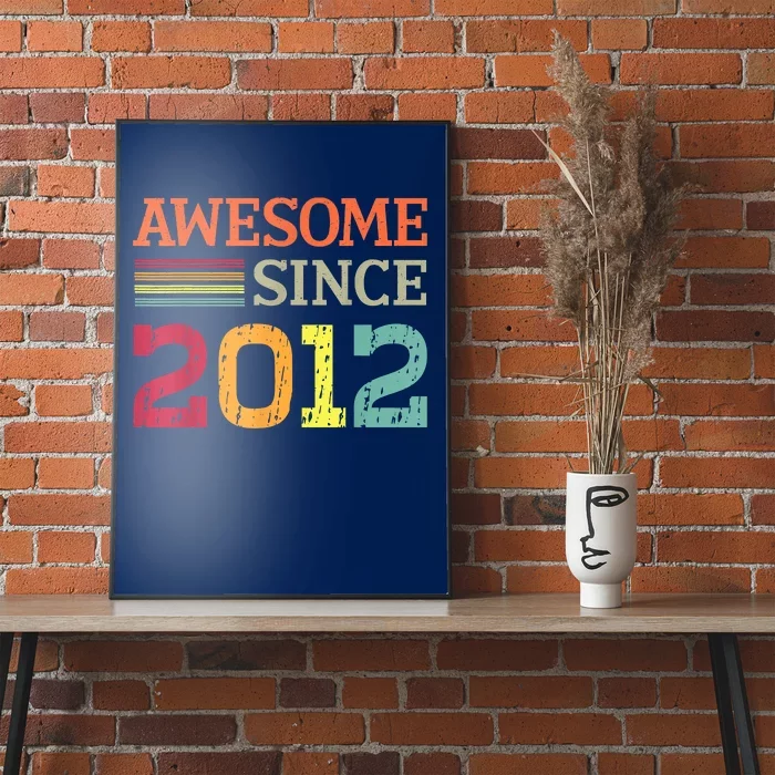 Awesome Since 2012 11th Birthday Retro Vintage Poster