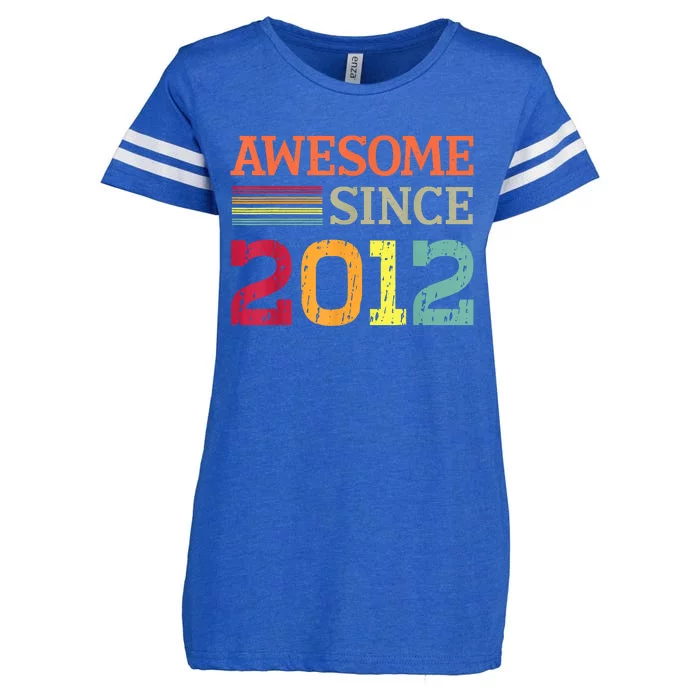 Awesome Since 2012 11th Birthday Retro Vintage Enza Ladies Jersey Football T-Shirt