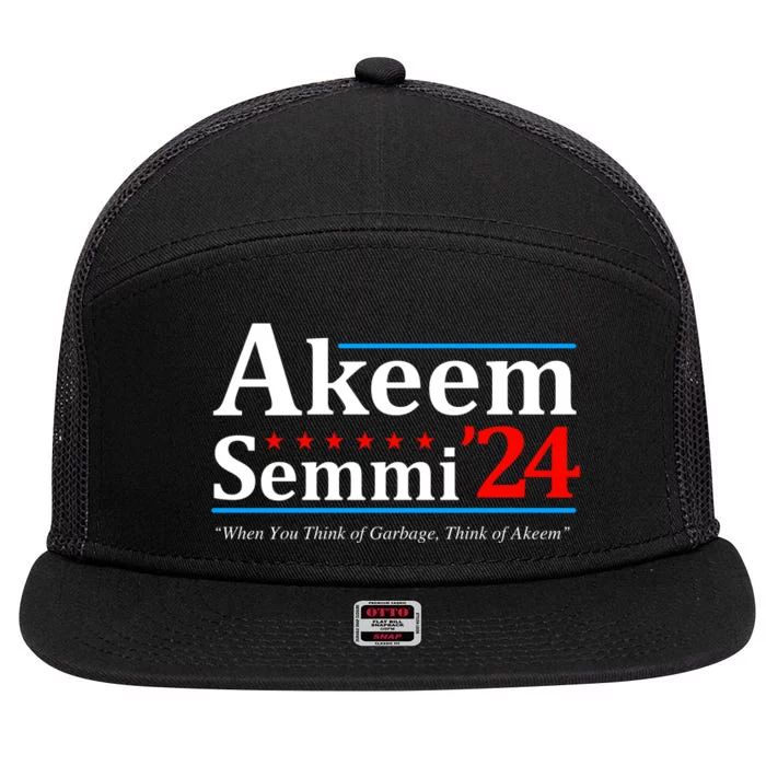 Akeem Semmi 2024 When You Think Of Garbage 7 Panel Mesh Trucker Snapback Hat