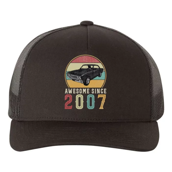 Awesome Since 2007 16 Years Old 16th Birthday For Car Lover Yupoong Adult 5-Panel Trucker Hat