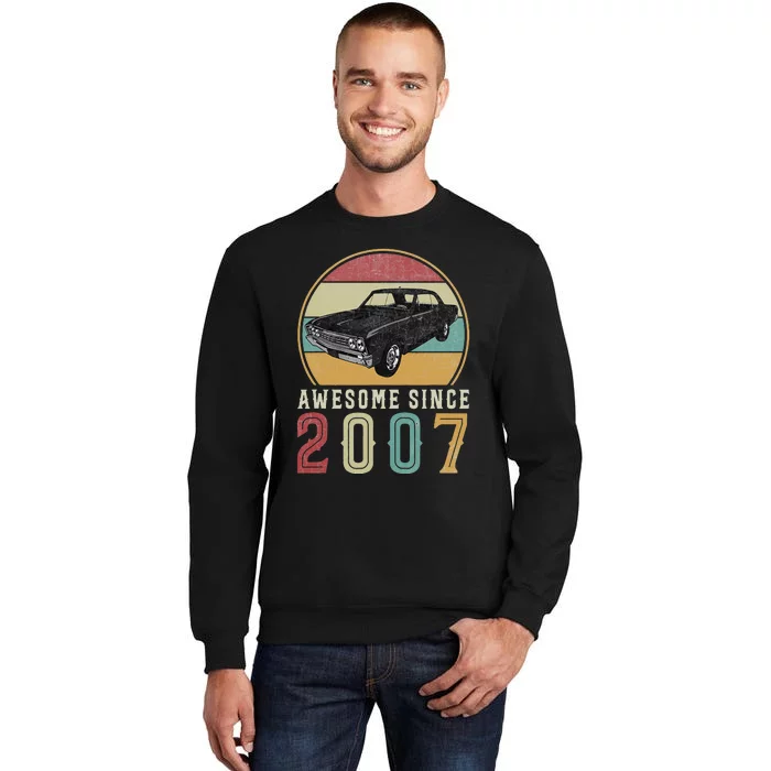 Awesome Since 2007 16 Years Old 16th Birthday For Car Lover Sweatshirt