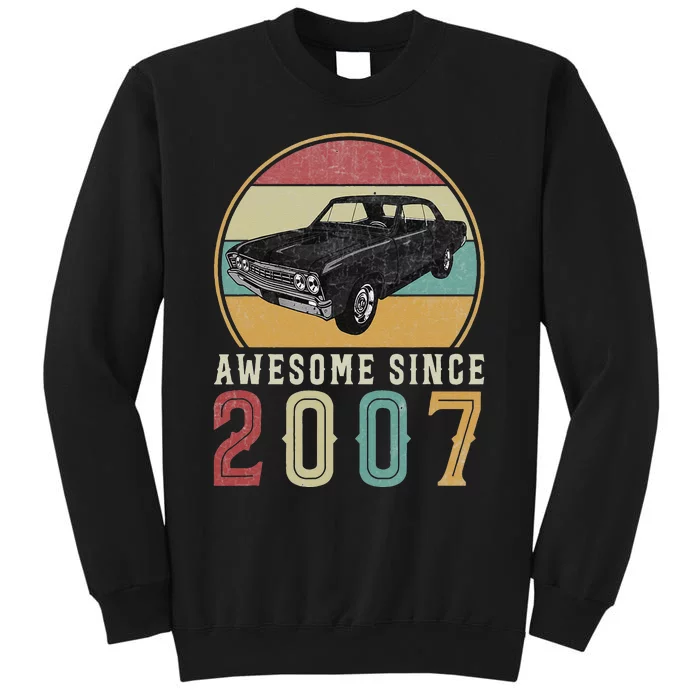 Awesome Since 2007 16 Years Old 16th Birthday For Car Lover Sweatshirt