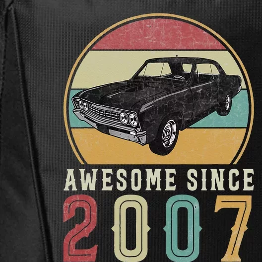 Awesome Since 2007 16 Years Old 16th Birthday For Car Lover City Backpack