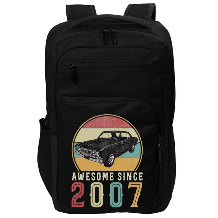 Awesome Since 2007 16 Years Old 16th Birthday For Car Lover Impact Tech Backpack