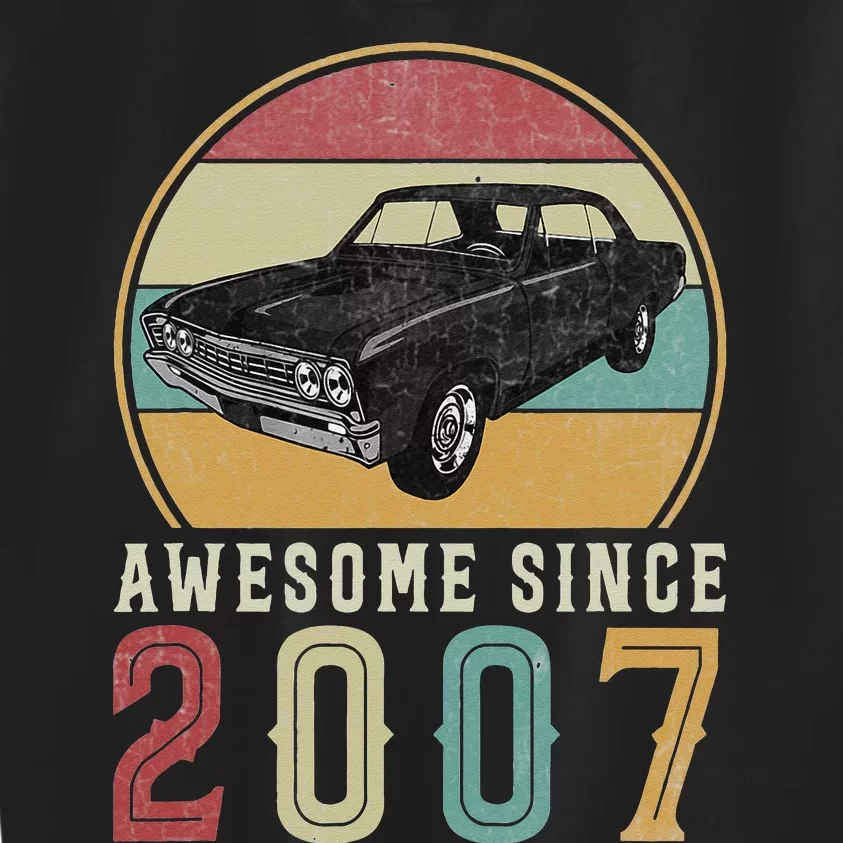 Awesome Since 2007 16 Years Old 16th Birthday For Car Lover Kids Sweatshirt