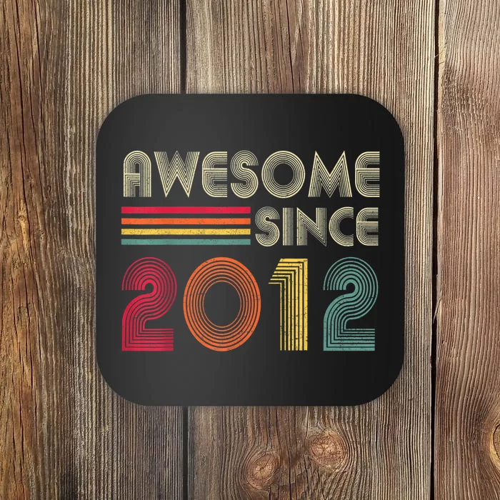 Awesome Since 2012 10th Birthday Retro Coaster