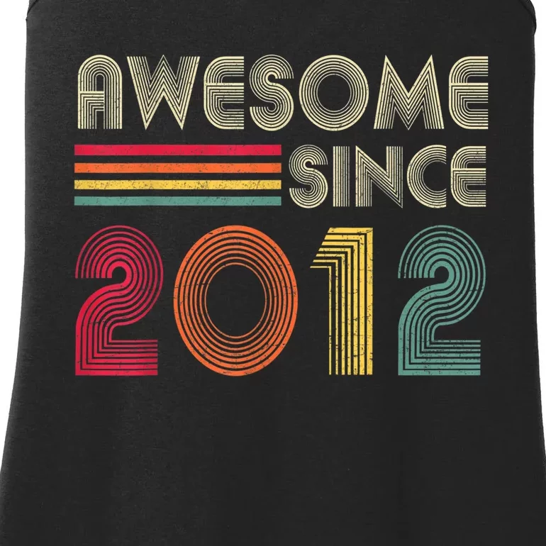 Awesome Since 2012 10th Birthday Retro Ladies Essential Tank