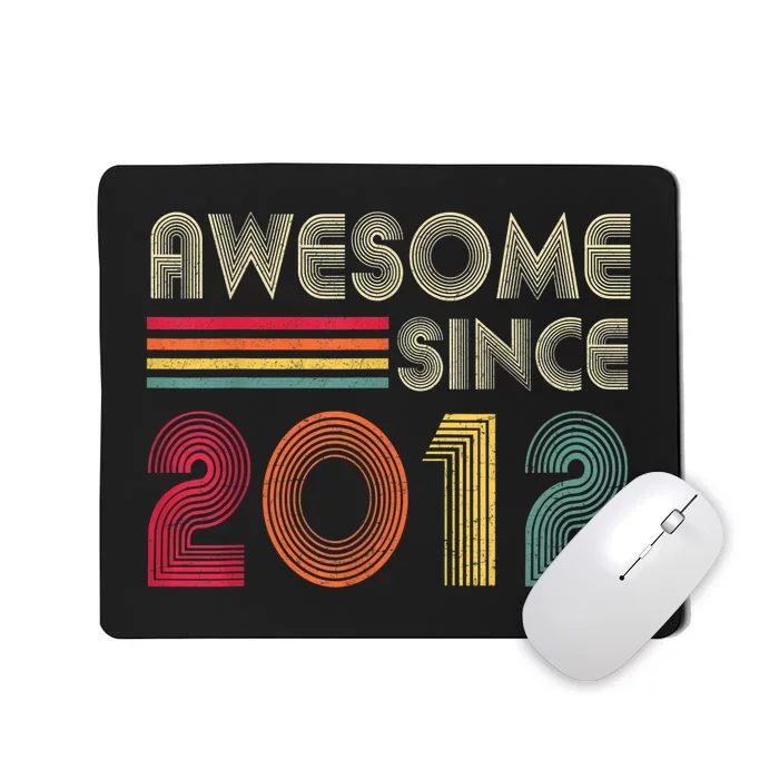 Awesome Since 2012 10th Birthday Retro Mousepad