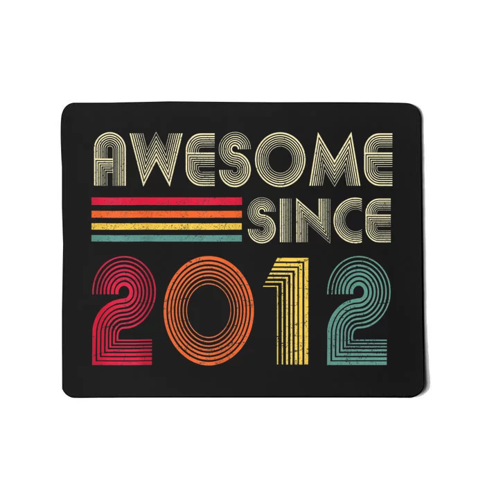 Awesome Since 2012 10th Birthday Retro Mousepad