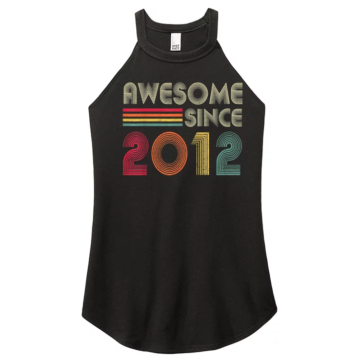 Awesome Since 2012 10th Birthday Retro Women’s Perfect Tri Rocker Tank