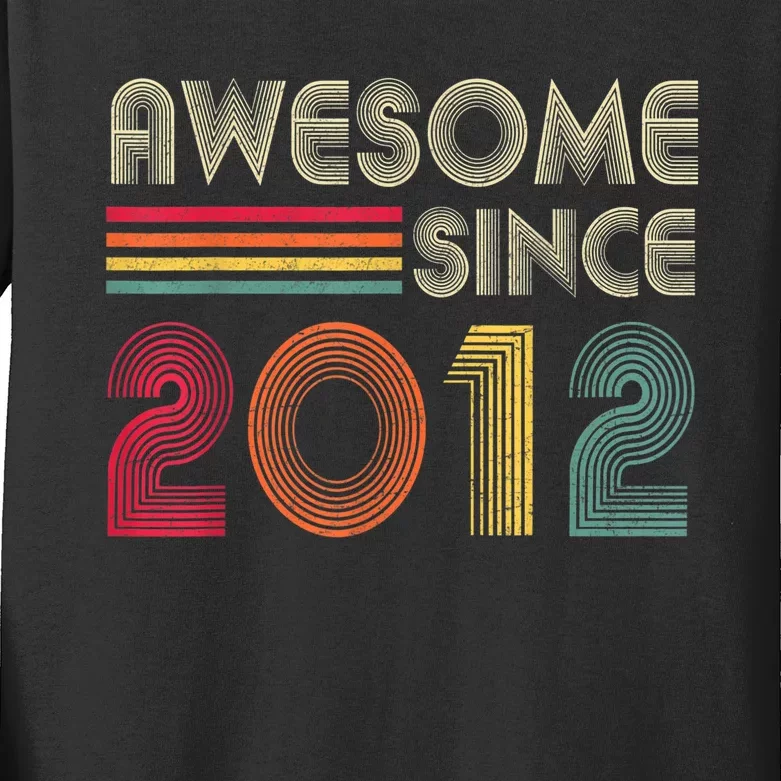 Awesome Since 2012 10th Birthday Retro Kids Long Sleeve Shirt