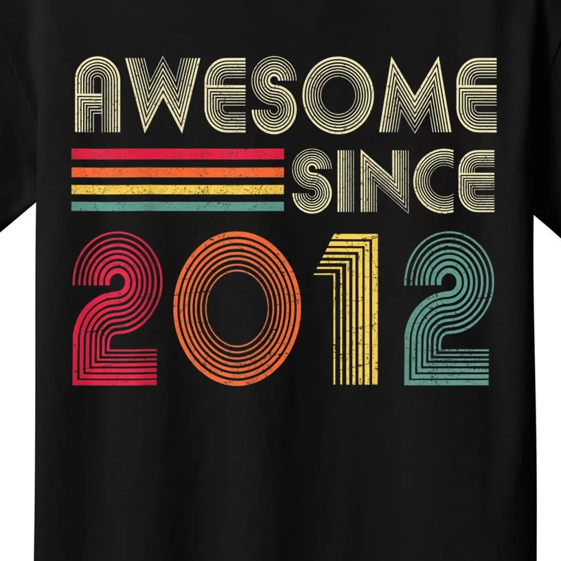 Awesome Since 2012 10th Birthday Retro Kids T-Shirt