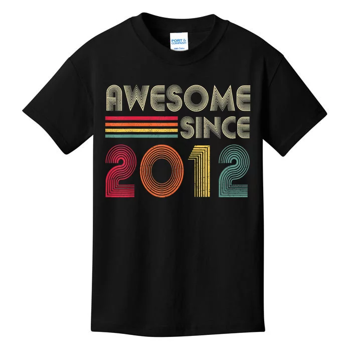 Awesome Since 2012 10th Birthday Retro Kids T-Shirt
