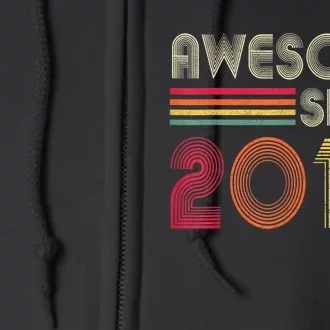 Awesome Since 2012 10th Birthday Retro Full Zip Hoodie