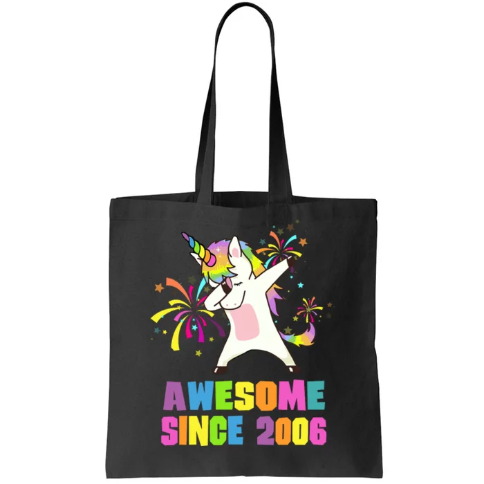 Awesome Since 2006 Unicorn 17 Years Old 17th Birthday Tote Bag