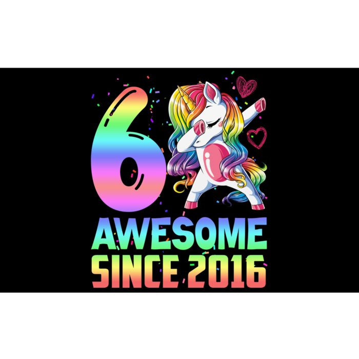 Awesome Since 2016 Unicorn 6th Birthday 6 Years Old Bumper Sticker