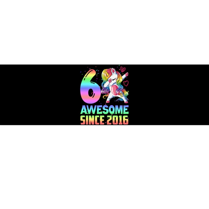 Awesome Since 2016 Unicorn 6th Birthday 6 Years Old Bumper Sticker