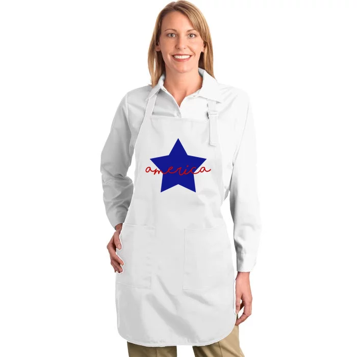 America Star 4th Of July Celebration Full-Length Apron With Pocket