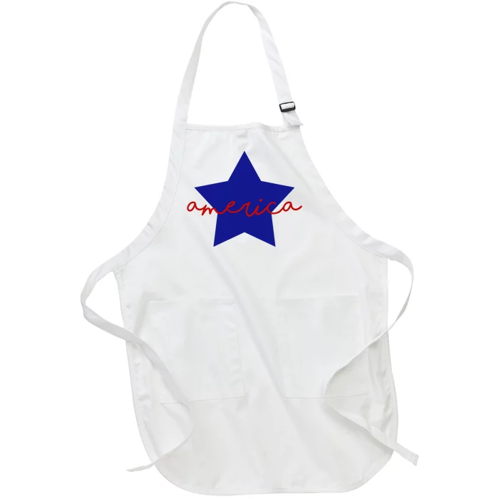 America Star 4th Of July Celebration Full-Length Apron With Pocket