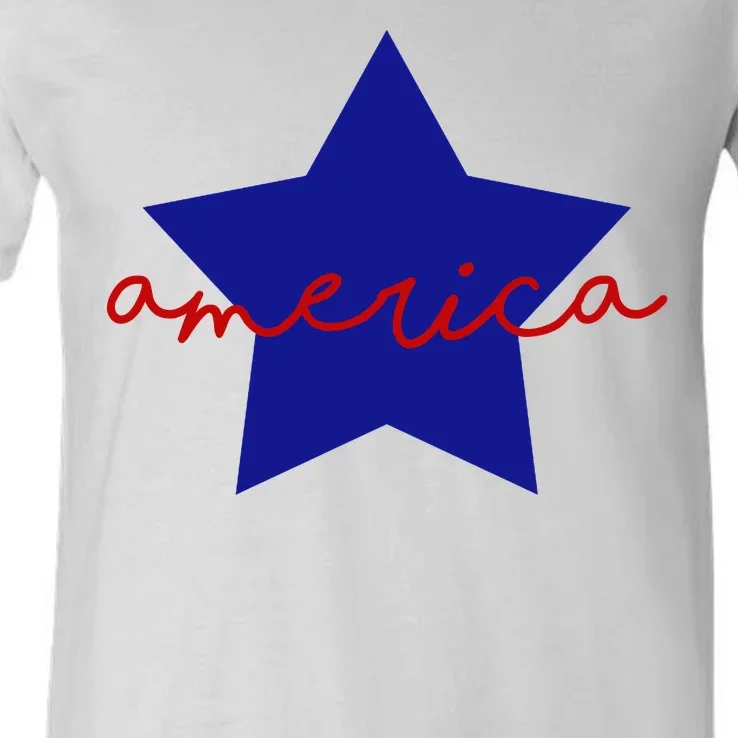 America Star 4th Of July Celebration V-Neck T-Shirt