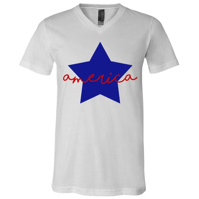 America Star 4th Of July Celebration V-Neck T-Shirt