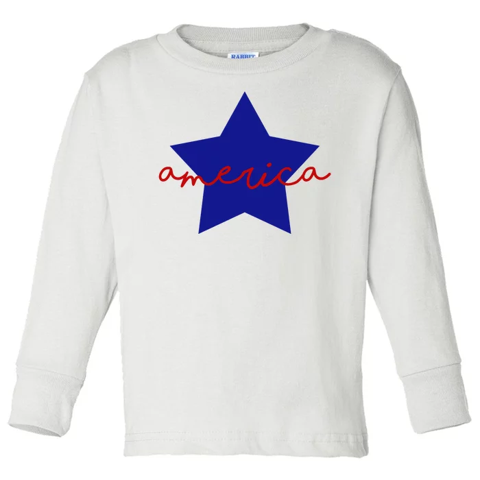 America Star 4th Of July Celebration Toddler Long Sleeve Shirt