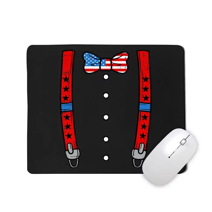 American Suspenders 4th Of July Costume Mousepad