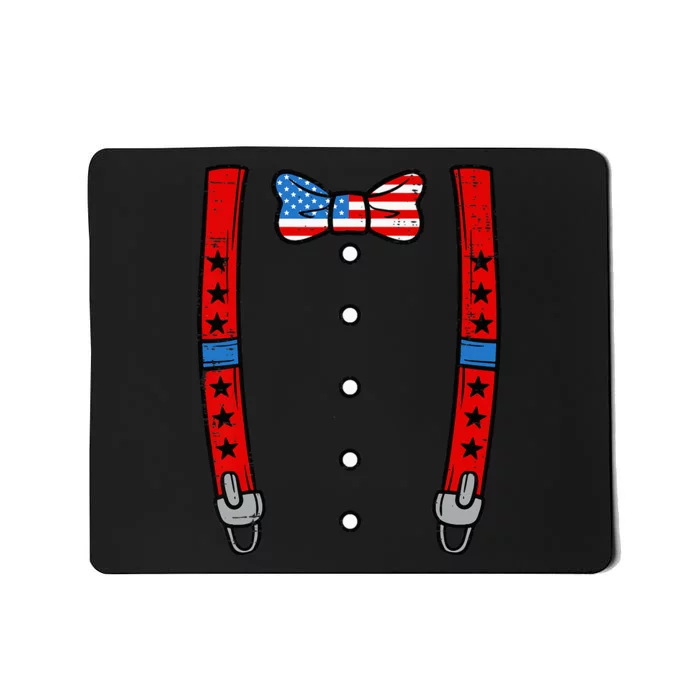 American Suspenders 4th Of July Costume Mousepad