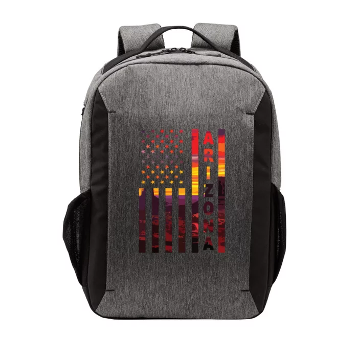 Arizona Sunset American Flag Flagstaff Tucson State Resident Vector Backpack