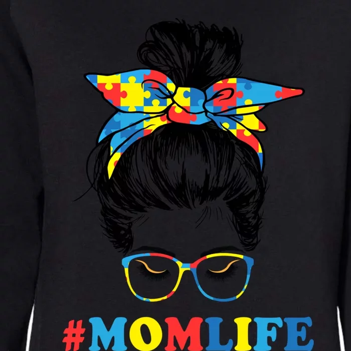 Autistic Son Autism Awareness Mom Life Cool Gift Mom Gift Womens California Wash Sweatshirt