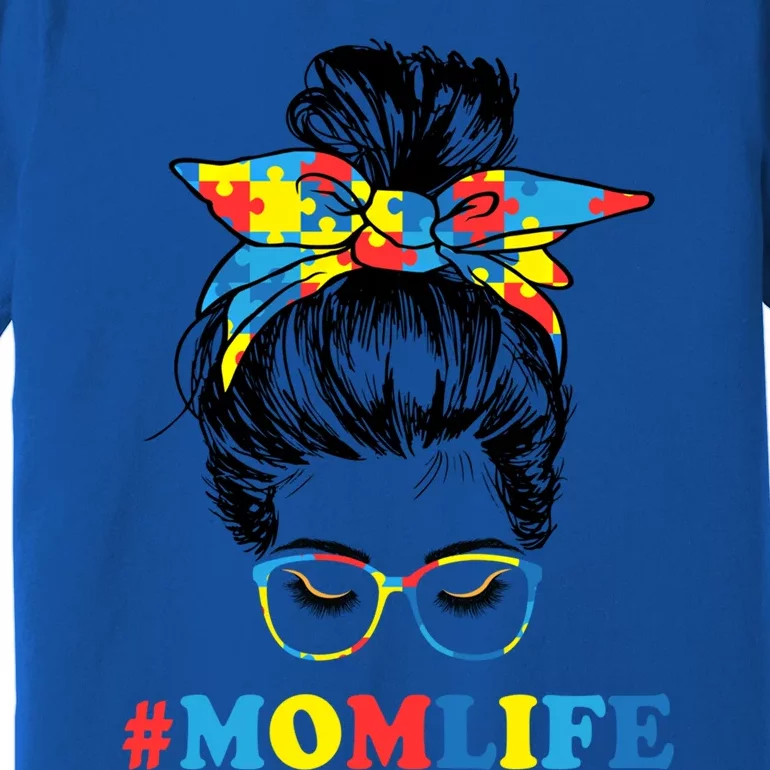 Autistic Son Autism Awareness Mom Life Cool Gift Mom Gift Premium T-Shirt