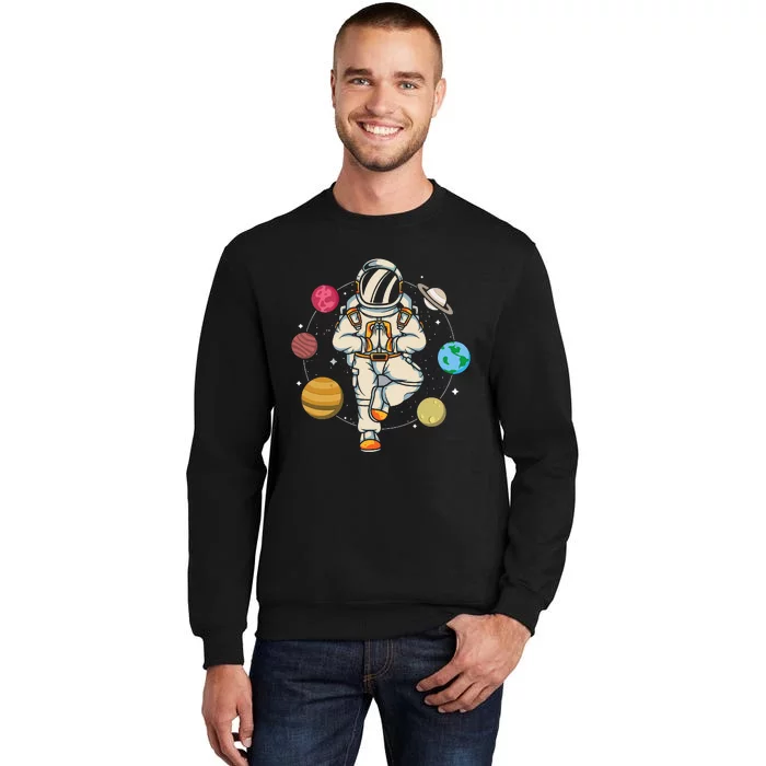 Astronomy Spirituality Astronaut Buddhist Zen Yoga Planet Tall Sweatshirt