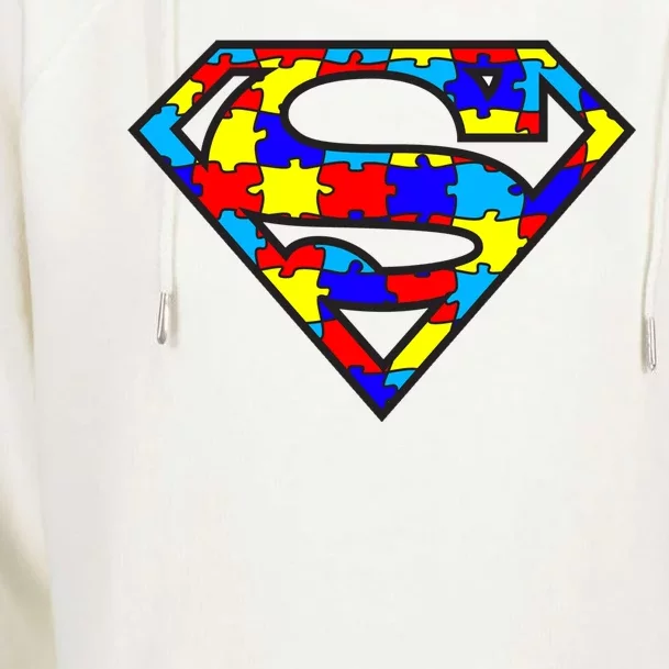 Autism Superhero Womens Funnel Neck Pullover Hood