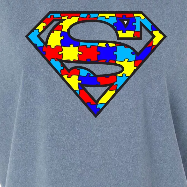 Autism Superhero Garment-Dyed Women's Muscle Tee