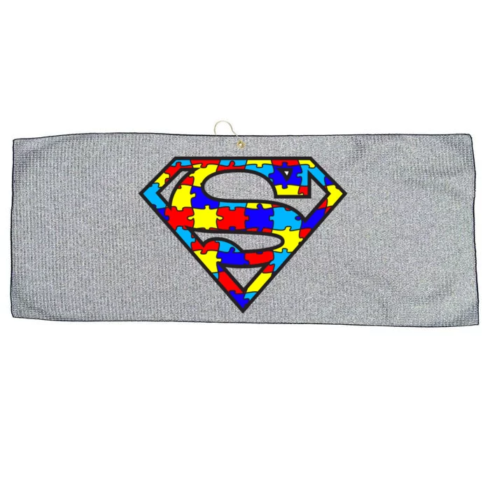 Autism Superhero Large Microfiber Waffle Golf Towel