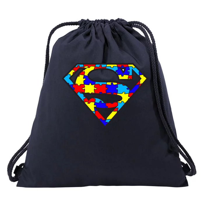 Autism Superhero Drawstring Bag