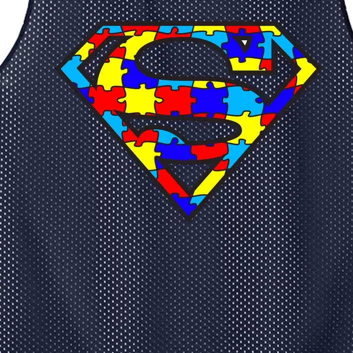 Autism Superhero Mesh Reversible Basketball Jersey Tank