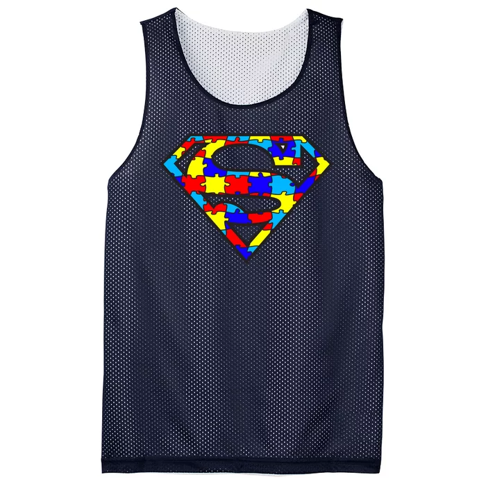 Autism Superhero Mesh Reversible Basketball Jersey Tank