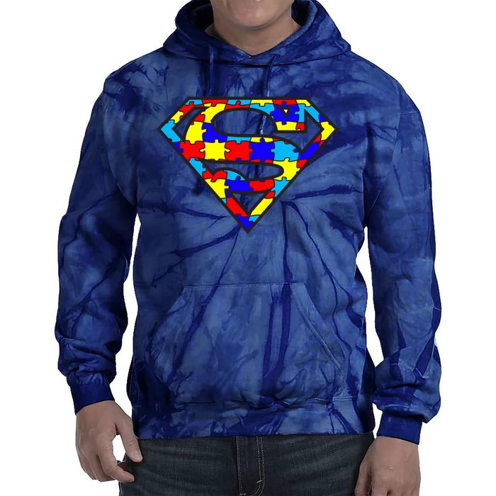 Autism Superhero Tie Dye Hoodie